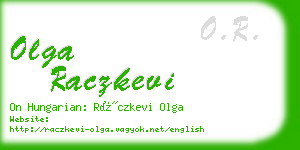 olga raczkevi business card